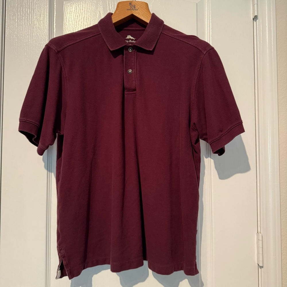 Tommy Bahama Deep Burgundy Polo Shirt - L